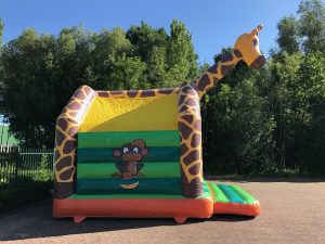 Jungle themed bouncy castle