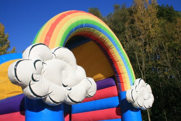 Buy bouncing castle rainbow