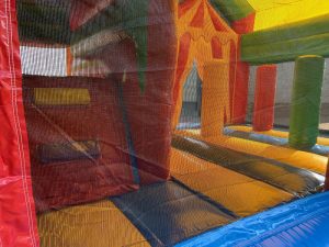 Bouncy castle circus with slide