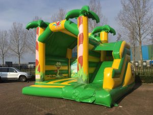Bouncy castle jungle with slide