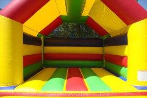 Bouncy castle with roof