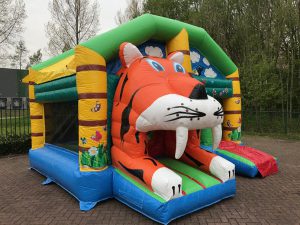 Buy bouncy castle with slide tiger
