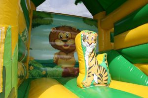 Inflatable tiger bouncy castle
