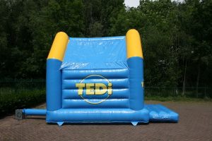 Bounce house with logo