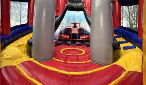 Race car bouncy castle