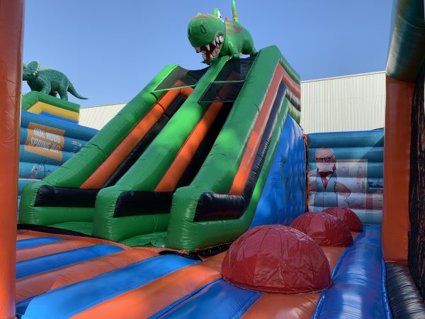 Custom-made bouncy castle Dino