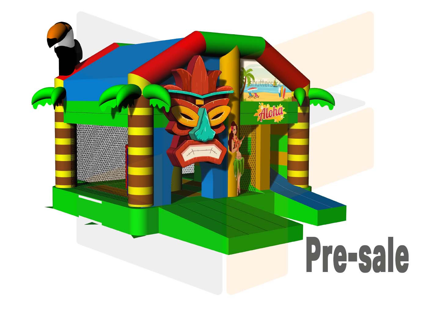 Presale Bouncy castle Multiplay Hawai with roof